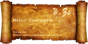 Walcz Zsuzsanna névjegykártya